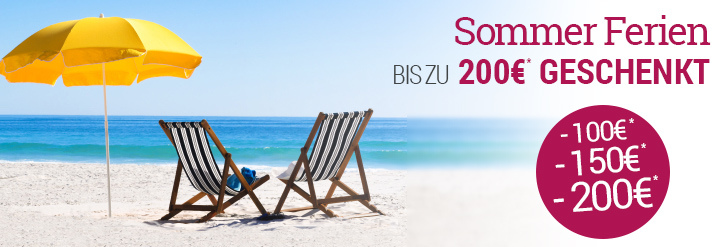 Unsere angebote Bis zu 200 Euro weniger auf Ihre Sommerwoche